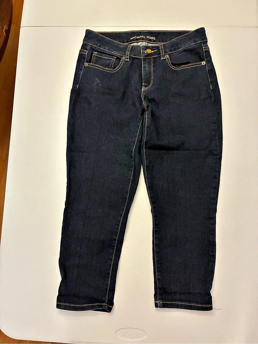 Michael Kors dark wash Stretch Capri jeans